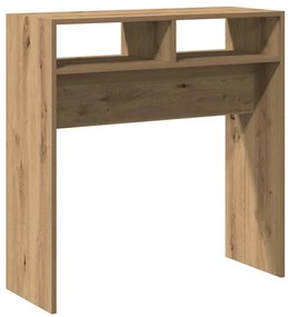 kézműves tölgy színű szerelt fa dohányzóasztal 78 x 30 x 80 cm