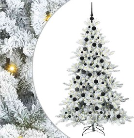 vidaXL Műanyag Hajtogatós Karácsonyfa Fehér 180 cm PVC és Acél