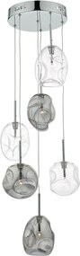 Dar lighting glamour modern függeszték quinn füstös csiszolt króm darqui6410