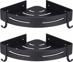 2xFÜRDŐSZOBAI Sarokpolc Zuhanyzáshoz ragasztóval