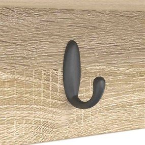 Fali Kabáthorog polcokkal sonoma tölgy 75 x 16 x 26 cm Faanyag