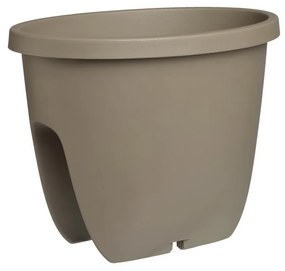 Gardenico virágtartó erkélykorlátra Balconia OVI taupe, átmérő: 30 cm