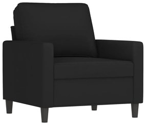 fekete bársony kanapéfotel 60 cm