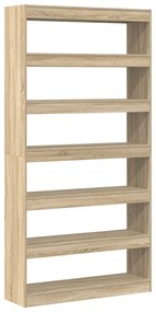 Könyvespolc Sonoma tölgy Mérnöki fa 100 x 30 x 198 cm Polcozás
