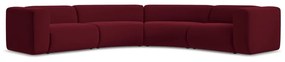 Borvörös bársony sarokkanapé Ekahi – Makamii