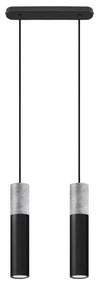 Sollux SL.0651 - BORGIO függeszték 2xGU10/40W/230V beton/fém fekete