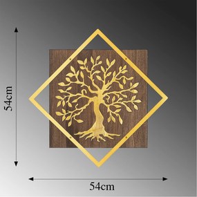 Fa fali dekoráció, Tree v2 - Gold