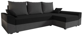 Sarok ülőgarnitúra Dusk L (fekete + szürke) (J). 1057009