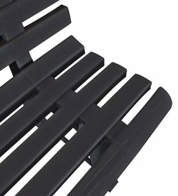 antracitszürke műanyag kerti pad 145,5 cm