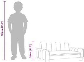 tópszínű gyerek szövetkanapé 50 x 40 x 30 cm