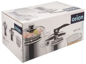 Orion Profi Duo rozsdamentes kukta, 5 l, 3,5 l