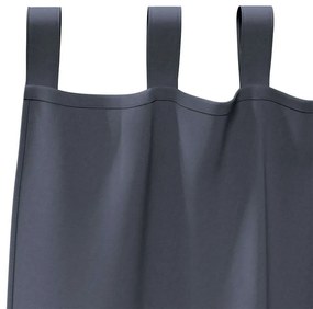 Függönyök függönyökkel 2 pcs Antracit 245x140cm Poliészter