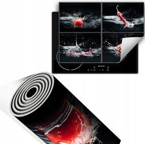 Feltekerhető Konyhai Védőszőnyeg 70x52 Fekete paradicsom