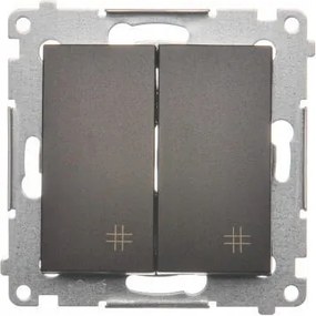 Simon 54 Keresztkapcsoló Dupla kapcsoló barna DW7/2.01/46