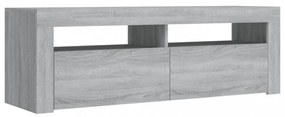 szürke sonoma színű TV-szekrény LED-lámpákkal 120 x 35 x 40 cm