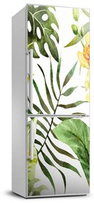 Hűtőre ragasztható matrica Trópusi virágok FridgeStick-70x190-f-82524281