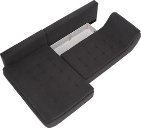 Ülőgarnitúra, szürkésbarna/sárga, szövet, balos, BRATO