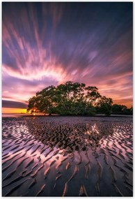 Poszterek 125x185 Gyönyörű lila tájkép