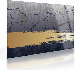 Üveg kép - Kék és arany absztrakció N⁰1 (70x50 cm)
