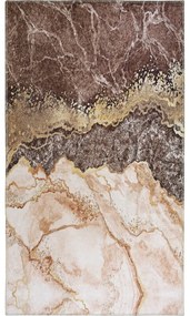 Konyakbarna-krémszínű mosható szőnyeg 80x50 cm - Vitaus