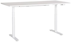 Fehér elektromosan állítható íróasztal 180 x 80 cm DESTINAS Beliani