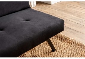 Fekete BAKU kétszemélyes kihúzható kanapé