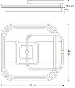 Globo 48459-48 - LED fényerőszabályozható mennyezeti lámpa ANI LED/48W/230V 2700-6000K+távirányító