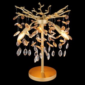 Globo 64138TG - QUEENA asztali lámpa 3xE14/40W/230V arany