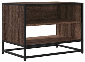 barna tölgy színű szerelt fa és fém TV-szekrény 61x40x46 cm