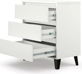 3S Scandi komód, fehér