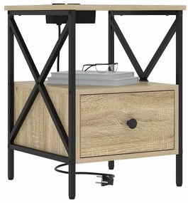 Éjjeliszekrény 2 pcs sonoma tölgy 41.5 x 40.5 x 55 cm Faanyag