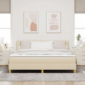 Box Spring Ágy Matraccal Krém 180x200 cm Szövet
