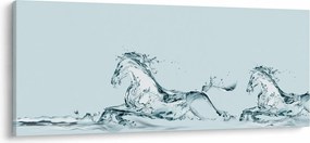 Kép - Vízcseppekből álló lovak (120x50 cm)