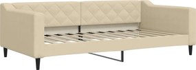 vidaXL krémszínű szövet kanapéágy 100 x 200 cm