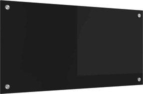 vidaXL Konyhai splashback Fekete 80 x 40 cm edzett üveg