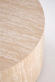 Novula kerek dohányzóasztal 60 cm - travertin