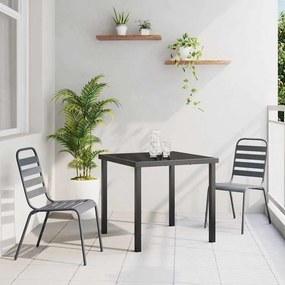 Kert étkező szett 3 pcs Sötétszürke Acél