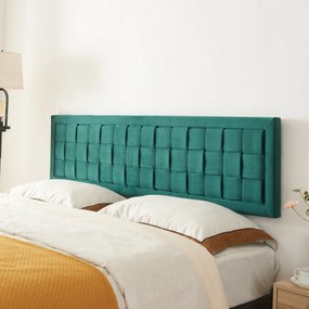 Fejtámla Tervo 140x50 cm bársony zöld [en.casa]