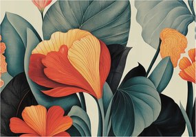 Fotótapéta Flizelin Dekoratív az irodába Színes virágok 312x219 Ragasztó