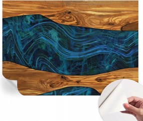 Modern öntapadós fali fotótapéta Kék fa 208x146 cm