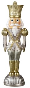 Karácsonyi Diótörő figura arany ezüst ruhában