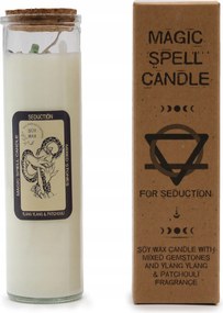 Szója illatgyertya Nagy Szándék Ajándék Üveg Díszes Pacsuli