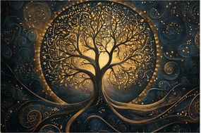 Kép – Arany aurájú fa (90x60 cm)