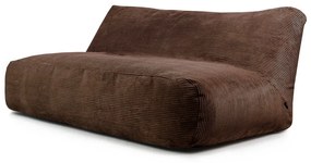 Sötétbarna kordbársony babzsákfotel Sofa Tube 190 – SLOWDOWN