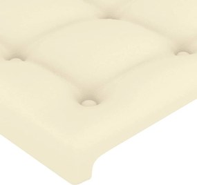 krémszínű műbőr LED-es fejtámla 180 x 5 x 78/88 cm