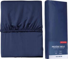 Mikroszatén Gumis Lepedő 160x200 Sötétkék