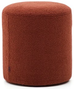 Terrakotta színű buklé puff Kaeli – Kave Home