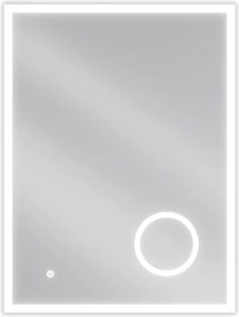 Mexen Kala, LED fürdoszobai tükör háttérvilágítással és kozmetikai tükörrel 60 x 80 cm, 6000K, páramentes, 9820-060-080-611-00