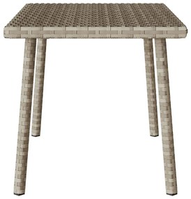 téglalap polyrattan kerti dohányzóasztal 60x40x37cm