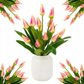 Tulipánok Mint Élő Nagy Csokor Húsvéti Jelmez Mesterséges Virágok Váza